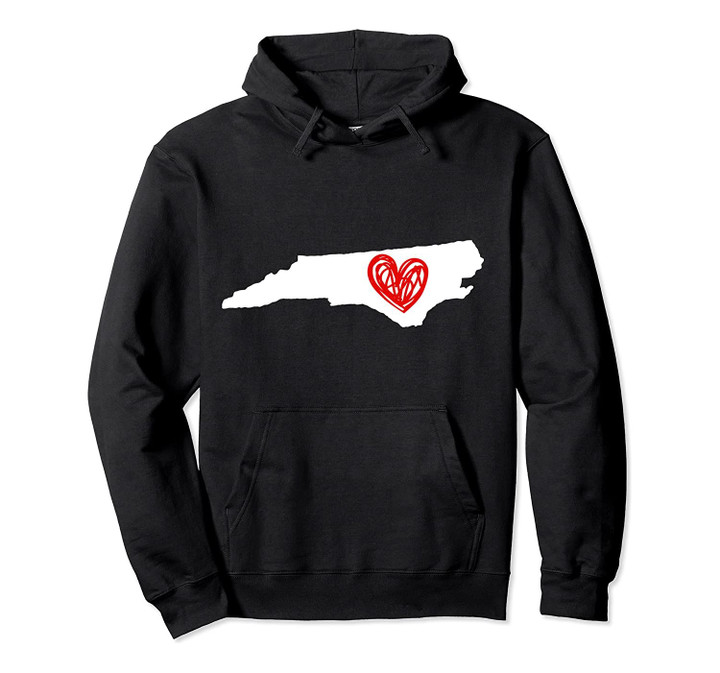 Love North Carolina Heart Hoodie, T-Shirt, Sweatshirt