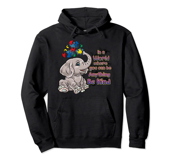 Autism Awareness Be Kind Elephant Puzzle Teacher Mom Womens Pullover Hoodie, T-Shirt, Sweatshirt