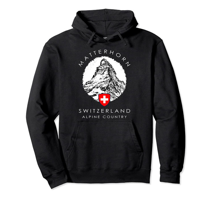 Switzerland Pullover Hoodie Matterhorn XO4U Original, T-Shirt, Sweatshirt