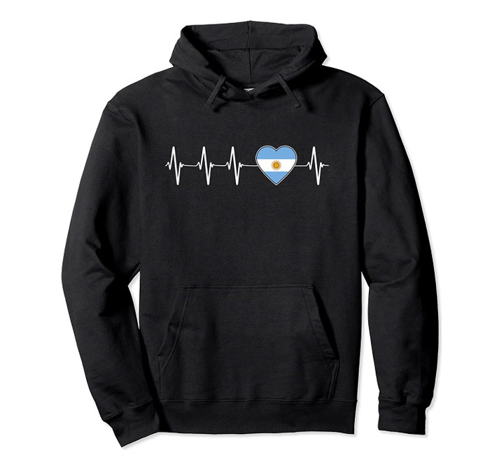 Argentinean Heartbeat I Love Argentina Heart Flag Gift Pullover Hoodie, T-Shirt, Sweatshirt
