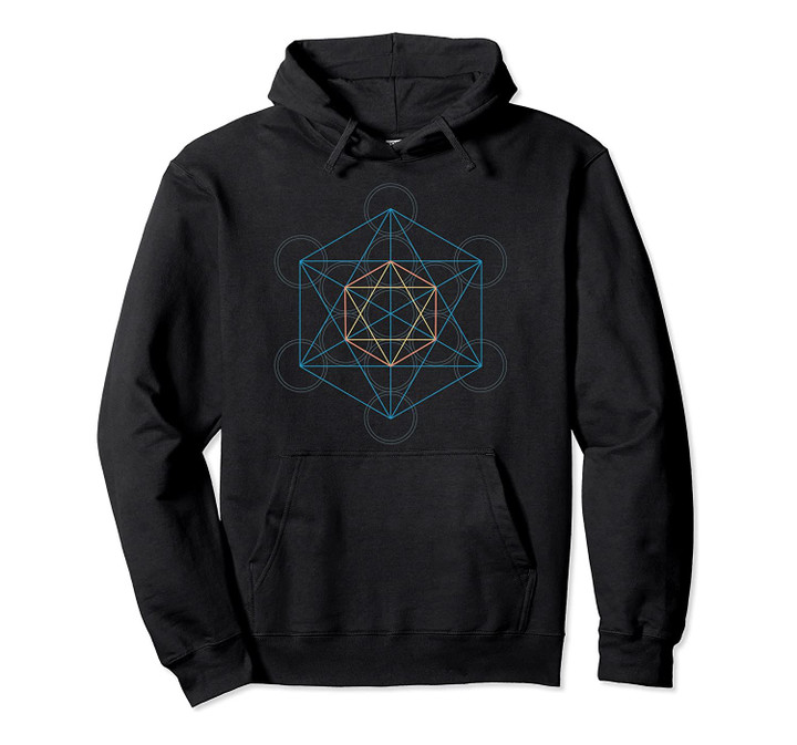 Sacred Geometry Cube of Archangel Metatron Pullover Hoodie, T-Shirt, Sweatshirt