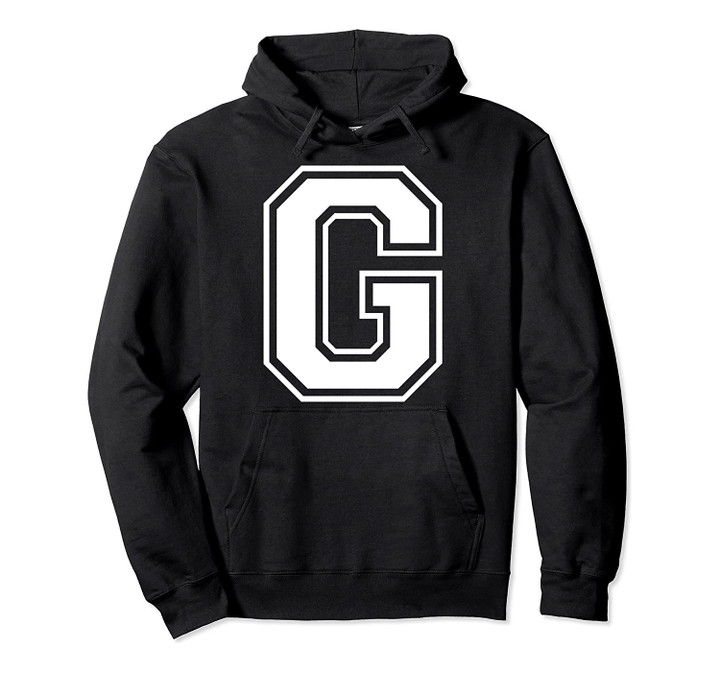 Letter G Capital Alphabet College Varsity Monogram Club Pullover Hoodie, T-Shirt, Sweatshirt