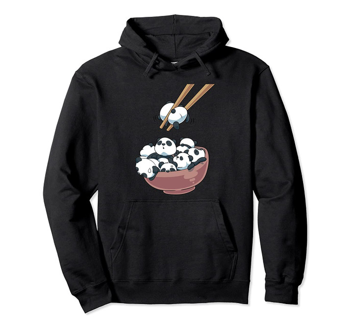 Japanese Panda Bears Ramen Noodle Bowl Pullover Hoodie, T-Shirt, Sweatshirt
