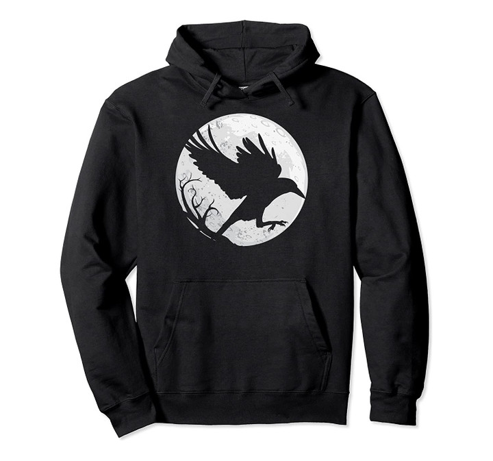 Dark Silhouette Gift Idea for Crow Fans Pullover Hoodie, T-Shirt, Sweatshirt