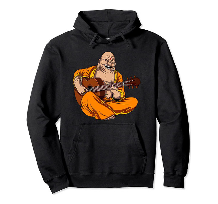 Buddha Playing Guitar Yoga Meditation Zen Guitarist Hippie Pullover Hoodie, T-Shirt, Sweatshirt