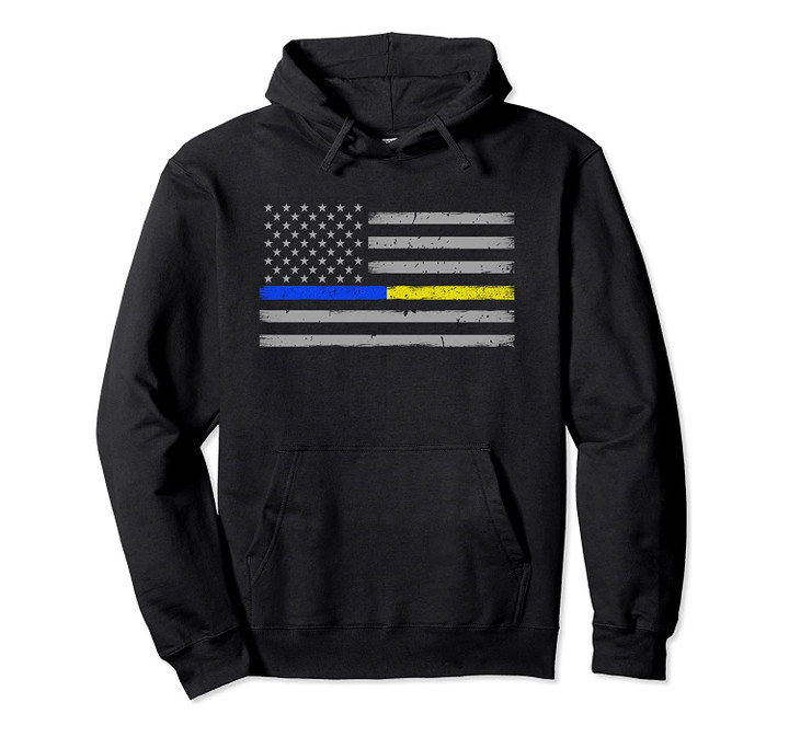 Thin Blue Gold Line Dispatcher Police Officer Hoodie, T-Shirt, Sweatshirt