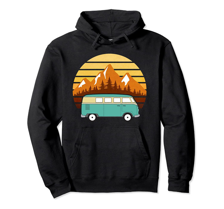 Camper Van Hoodie, Vintage Hippie Bus Road Trip Gift, T-Shirt, Sweatshirt