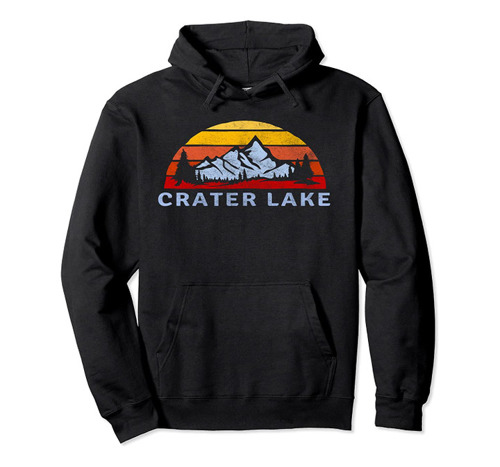 Crater Lake National Park Retro Sunset Hoodie, T-Shirt, Sweatshirt