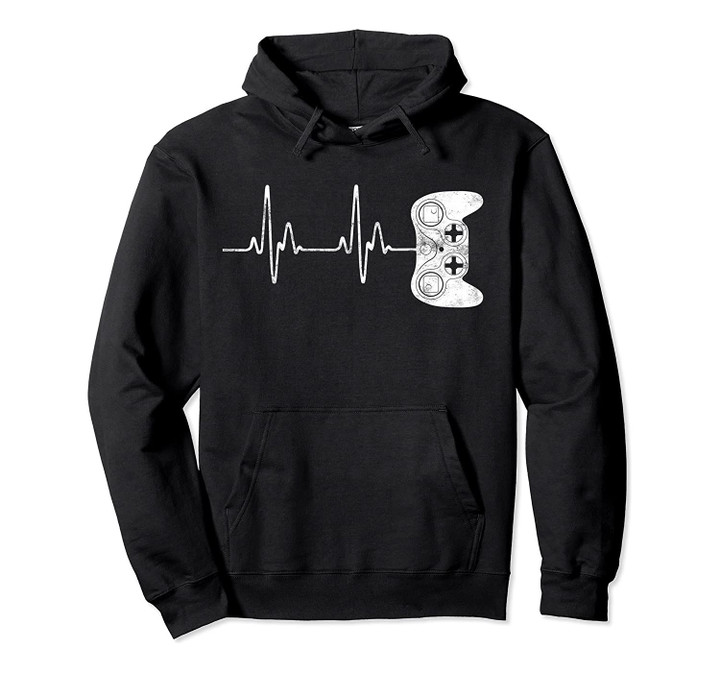 Gamer Heartbeat Hoodie Video Game Lover Gift Shirt Pullover Hoodie, T-Shirt, Sweatshirt