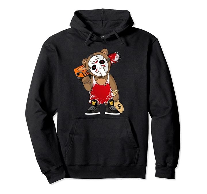 Hockey Teddy Bear Parody Horror 13th Hip Hop Halloween Pullover Hoodie, T-Shirt, Sweatshirt