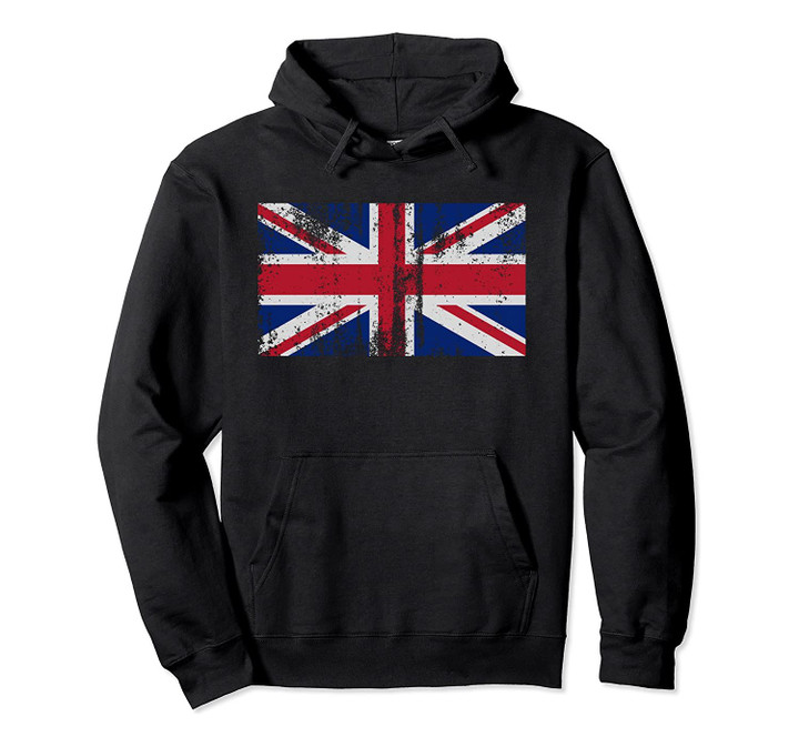 Flag of England Vintage British Flag United Kingdom Gift Pullover Hoodie, T-Shirt, Sweatshirt