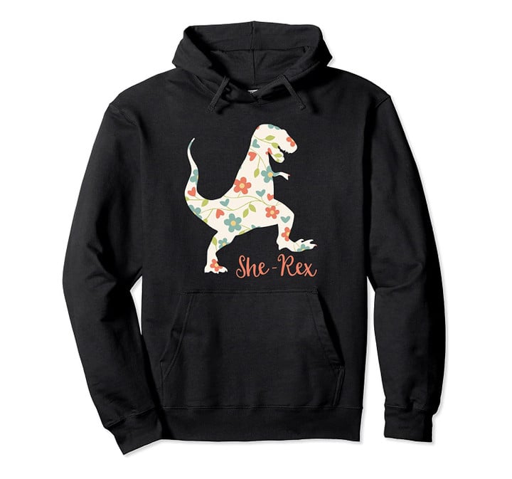 T-Rex Hoodie Cute Funny Dinosaur Hoodie For Girls & Women, T-Shirt, Sweatshirt
