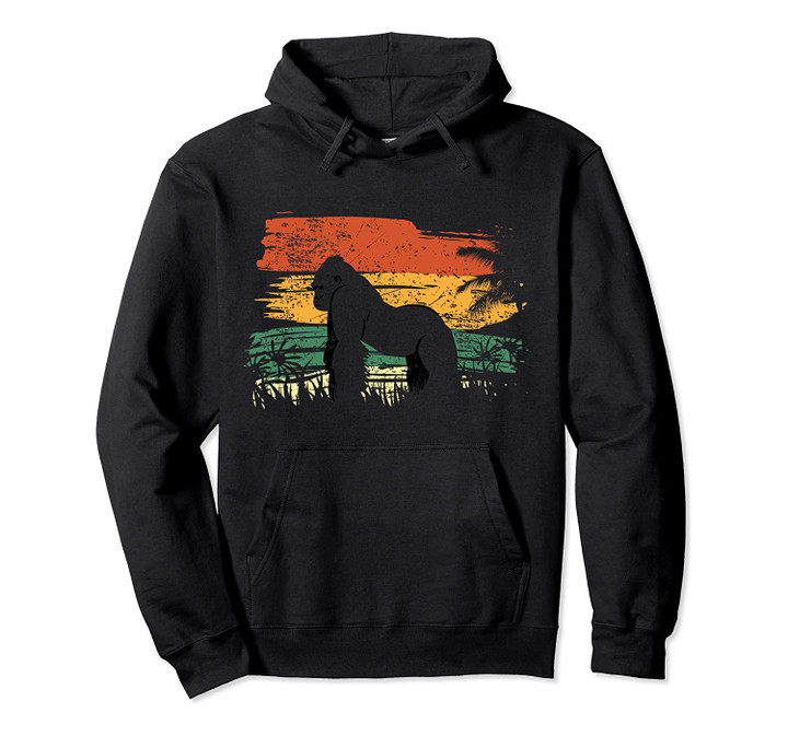 Silverback Grumpy Gorilla Gift Animal Lover 70s Design Pullover Hoodie, T-Shirt, Sweatshirt