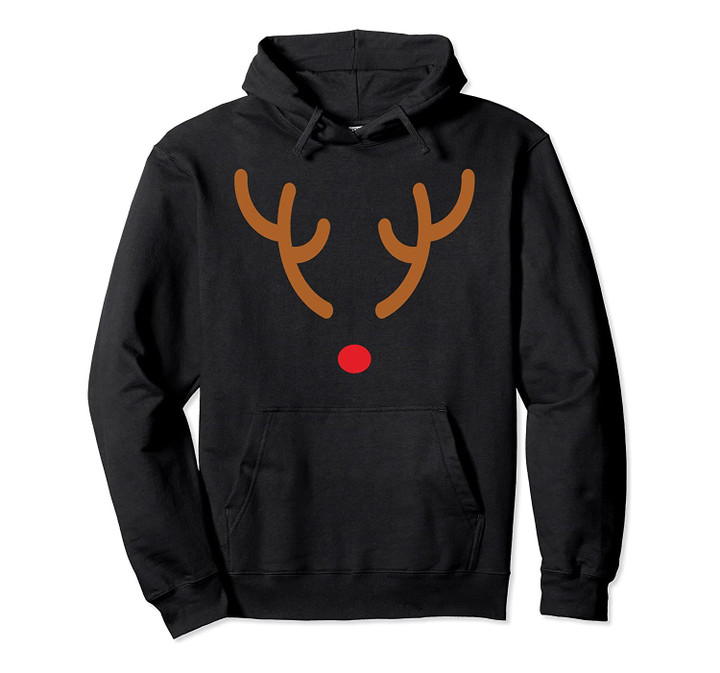 Christmas Hoodie Rudolph The Reindeer antlers red nose Pullover Hoodie, T-Shirt, Sweatshirt