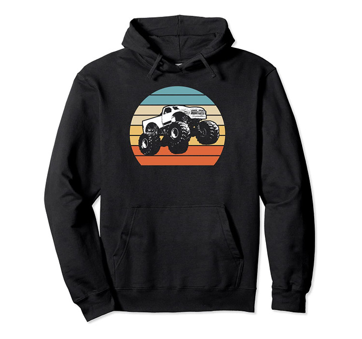 Monster Truck Vintage Sunset Racing Pullover Hoodie, T-Shirt, Sweatshirt