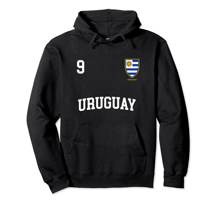 Uruguay Football Hoodie No. 9 Soccer Team Seleccion Futbol, T-Shirt, Sweatshirt