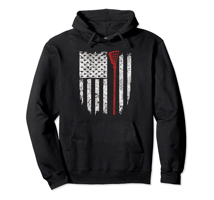 Lacrosse American Flag Hoodie Men Gifts Hoodie Hoodies, T-Shirt, Sweatshirt