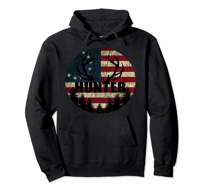 Betsy Ross Flag Deer Hunting lover gift America Flag Hunter Pullover Hoodie, T-Shirt, Sweatshirt