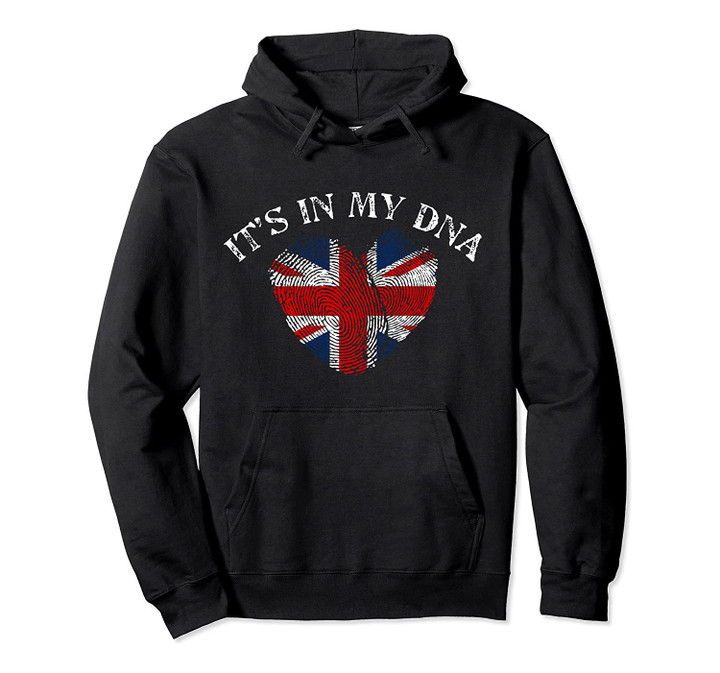 British Union Jack DNA UK Flag Gift T-Shirt Pullover Hoodie, T-Shirt, Sweatshirt