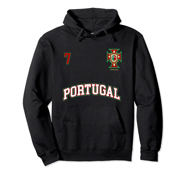 Portugal Hoodie Number 7 Soccer Team Sports Portuguese Flag, T-Shirt, Sweatshirt