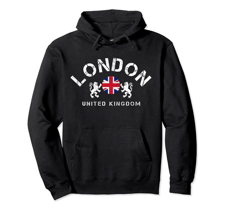 London UK United Kingdom Union Jack England Souvenir Gift Pullover Hoodie, T-Shirt, Sweatshirt