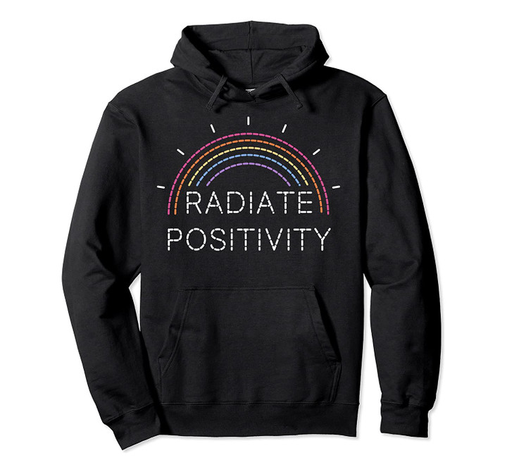Radiate Positivity Rainbow Dash Dot Design Pullover Hoodie, T-Shirt, Sweatshirt