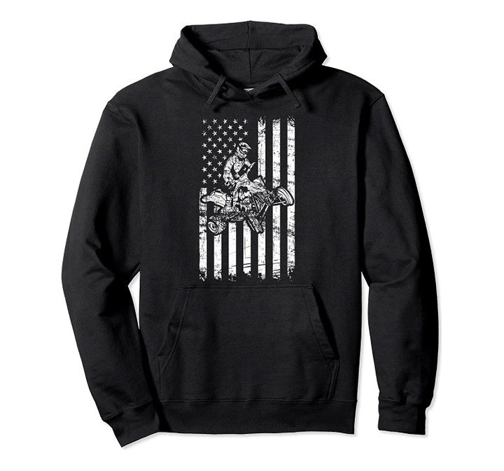 ATV Hoodie American Flag cool Four Wheeler Quad Bike Gift, T-Shirt, Sweatshirt