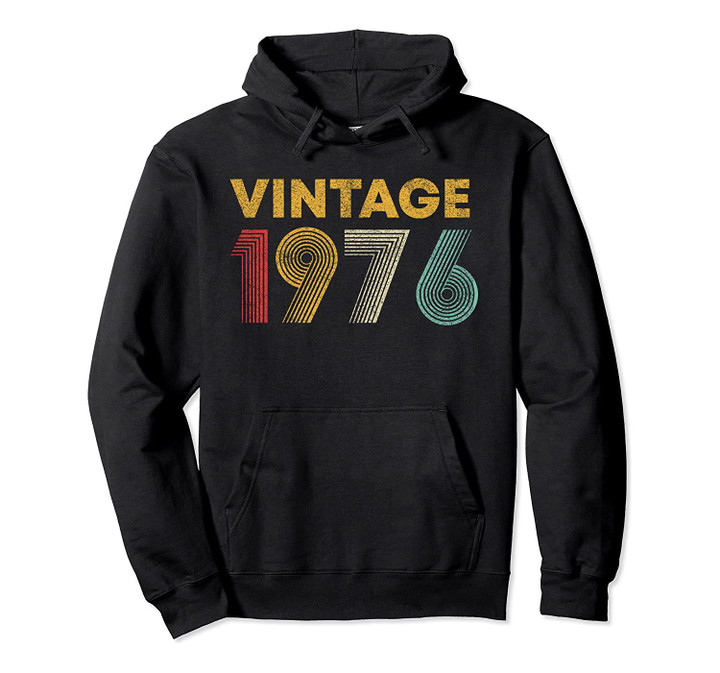 44th Birthday Gift Idea Vintage 1976 Men Women Pullover Hoodie, T-Shirt, Sweatshirt