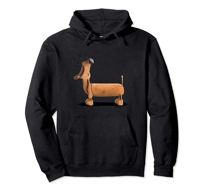 Howling Dachshund I Teckel Dackel For Dog Lovers Pullover Hoodie, T-Shirt, Sweatshirt