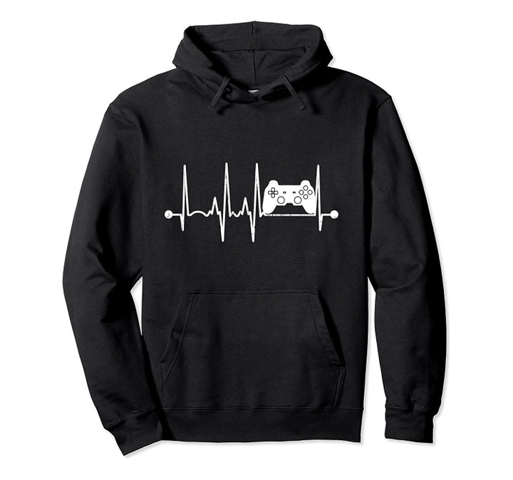 Gaming Heartbeat Gift Game Lovers Video Games Pullover Hoodie, T-Shirt, Sweatshirt