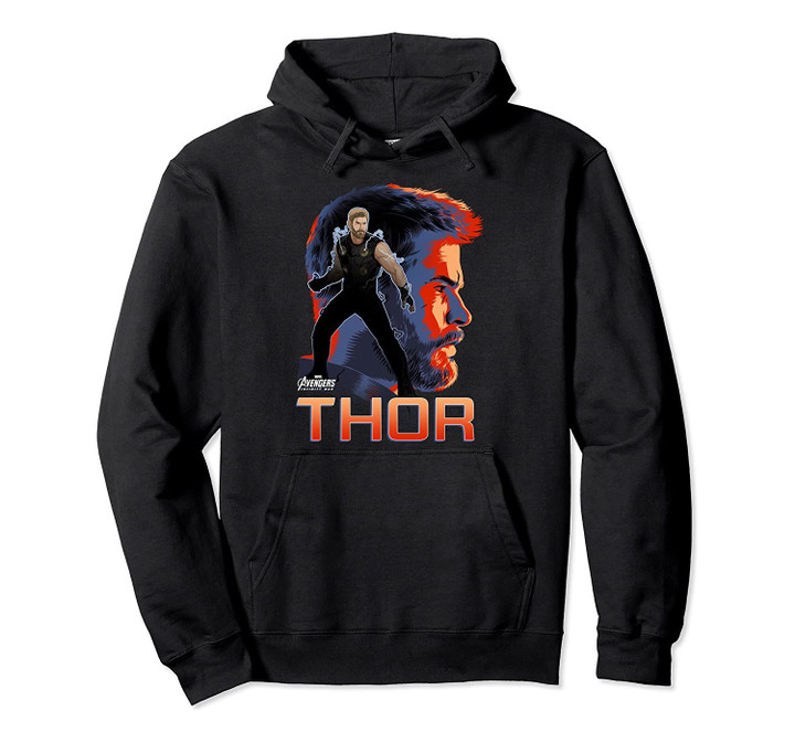 Marvel Infinity War Thor Big Head Profile Graphic Hoodie, T-Shirt, Sweatshirt