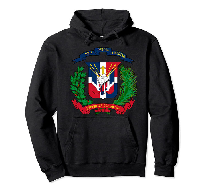Dominican Republic Coat of Arms | Emblem | Escudo Dominicano Pullover Hoodie, T-Shirt, Sweatshirt