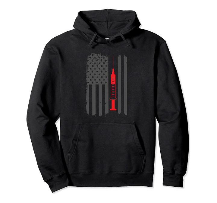 Vintage American Flag Phlebotomist Patriotic Gift Pullover Hoodie, T-Shirt, Sweatshirt