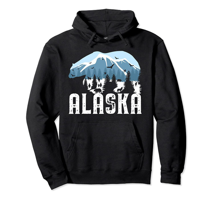 Polar Bear Wild Animal Snow Mountain & Nature - Alaska Pullover Hoodie, T-Shirt, Sweatshirt