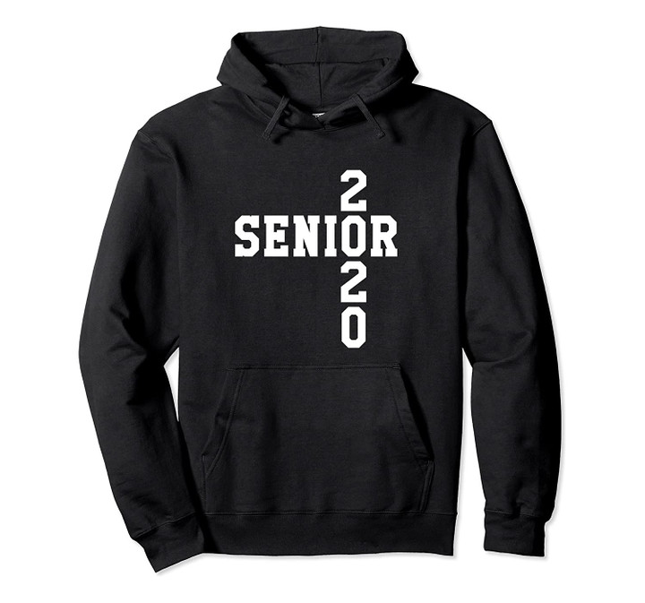 Senior 2020 Crossed White Text Class Of 2020 Gift Pullover Hoodie, T-Shirt, Sweatshirt