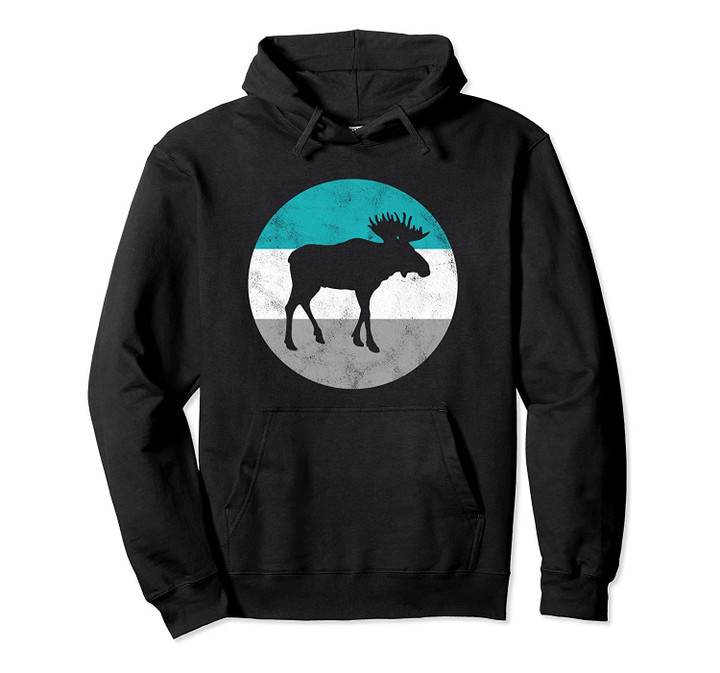 Moose Gift Hoodie For Men Women & Teens | Distressed Retro, T-Shirt, Sweatshirt