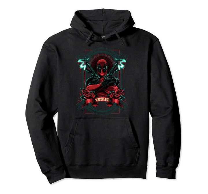 Marvel Deadpool Wreckless Portrait Pullover Hoodie, T-Shirt, Sweatshirt