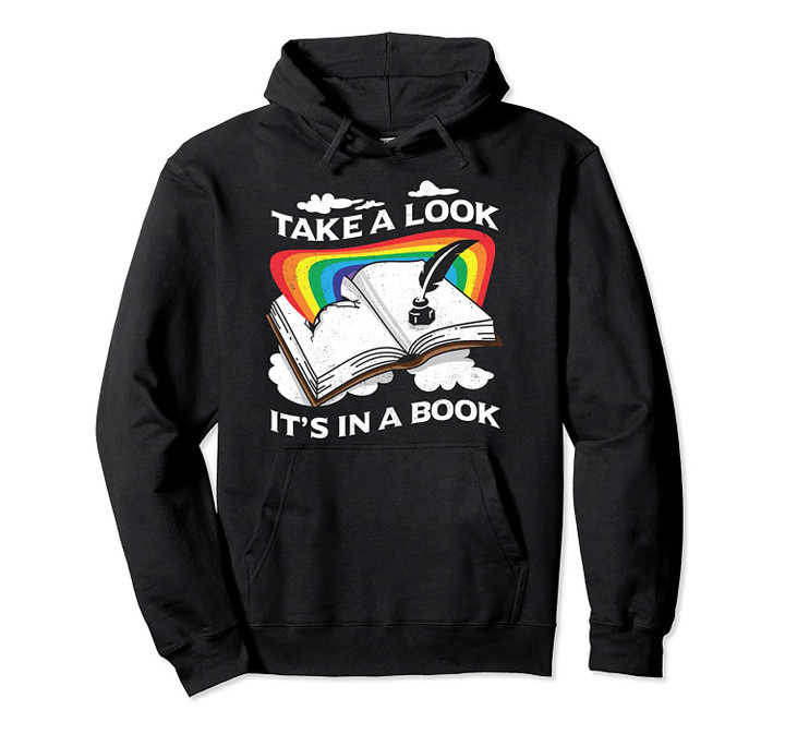 Love Reading Love Rainbows Gift Retro Rainbow Design Pullover Hoodie, T-Shirt, Sweatshirt