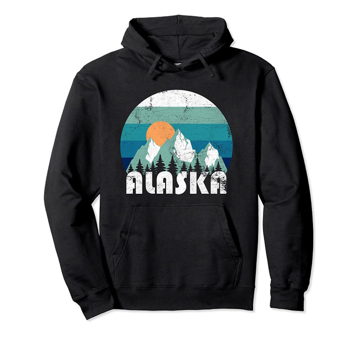 Alaska State Retro Vintage Pullover Hoodie, T-Shirt, Sweatshirt