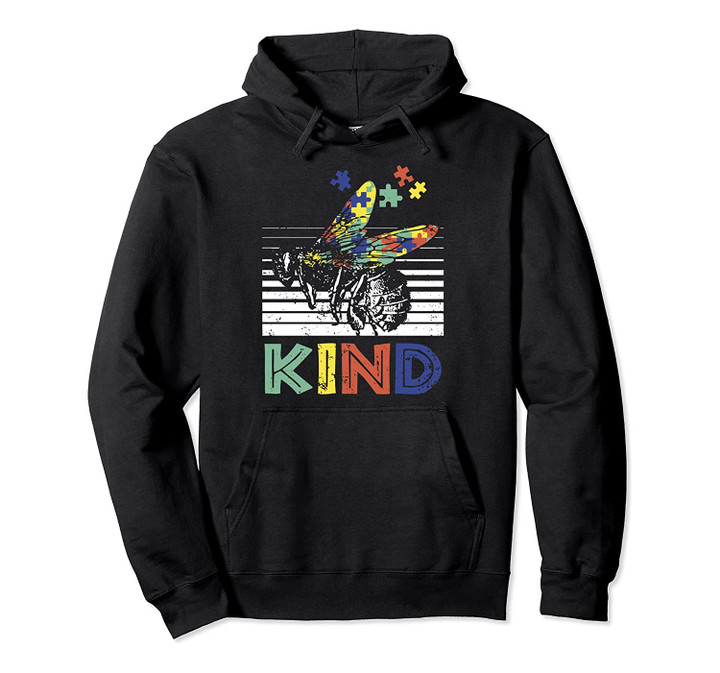 Bee Kind Beautiful Autism Awareness Gift gift design Puzzle Pullover Hoodie, T-Shirt, Sweatshirt