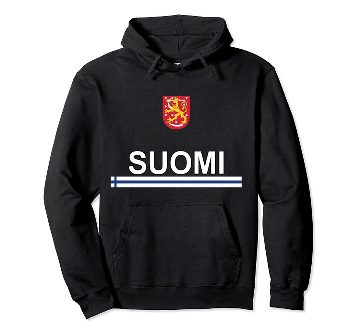 Suomi Sports Finland Flag and Emblem Pullover Hoodie, T-Shirt, Sweatshirt