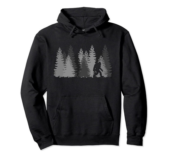 Bigfoot in the Forest Hoodie Sasquatch Yeti Gift Shirt, T-Shirt, Sweatshirt