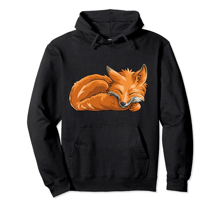 Sleeping Fox Animal Funny Woodland Creature Gift Pullover Hoodie, T-Shirt, Sweatshirt