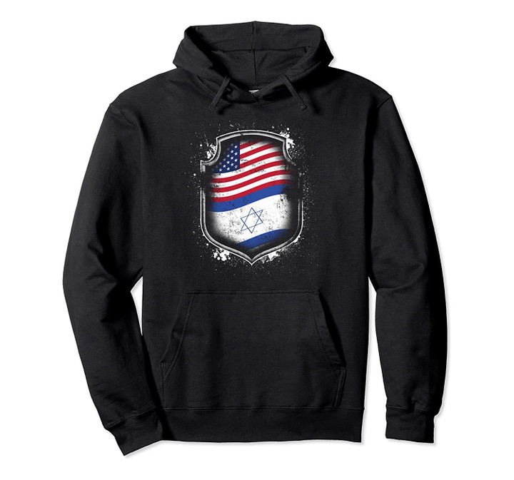 Israeli American Flags Of Israel and America Pullover Hoodie, T-Shirt, Sweatshirt