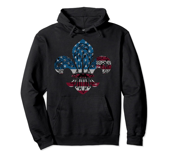 Patriotic Scout Logo Scouting Lover US Flag Eagle Hoodie Pullover Hoodie, T-Shirt, Sweatshirt