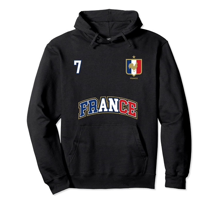 France Hoodie Number 7 Soccer Team Sports French Flag Shirt, T-Shirt, Sweatshirt