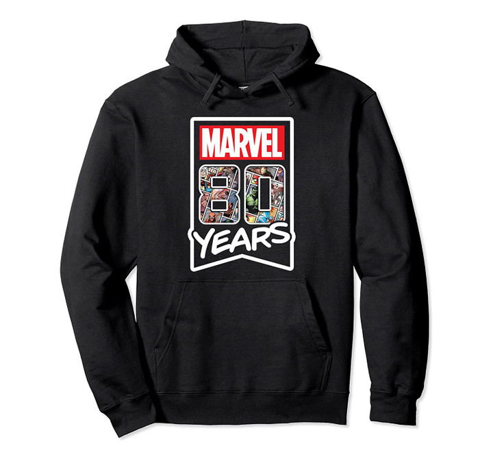 Marvel 80 Years of Comics Anniversary Black Hoodie, T-Shirt, Sweatshirt