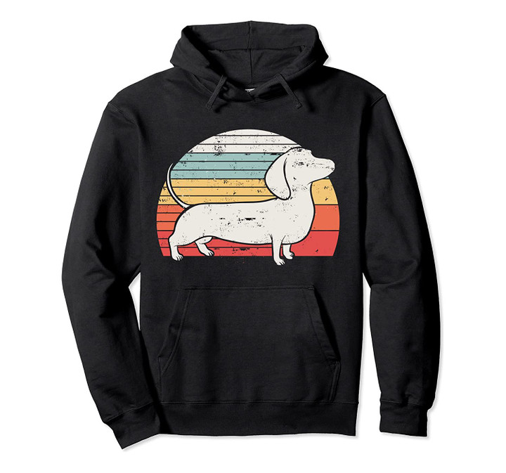 Cool Retro Dachshund Dog Gift Design Weiner Dog Fans Pullover Hoodie, T-Shirt, Sweatshirt