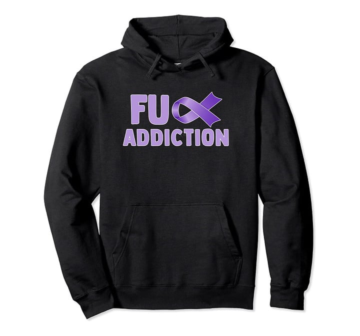 Eventyr Overdose Awareness Purple Ribbon FU Addiction Pullover Hoodie, T-Shirt, Sweatshirt