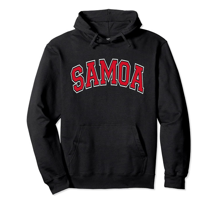 Samoa Varsity Style Red Text Pullover Hoodie, T-Shirt, Sweatshirt